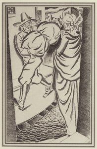 Illusztráció a Moll Flanders számára, Daniel Defoe (litho) alkotó: John Austen