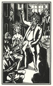 Illusztráció Tristram Shandyhez, Laurence Sterne (litho) alkotó: John Austen