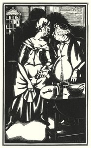 Illusztráció Tristram Shandyhez, Laurence Sterne (litho) alkotó: John Austen