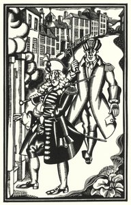 Illusztráció Tristram Shandyhoz, Laurence Sterne (litho) alkotó: John Austen