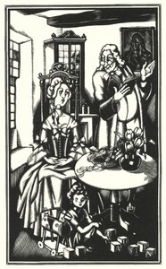 Illusztráció Tristram Shandyhez, Laurence Sterne (litho) alkotó: John Austen