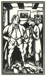 Illusztráció Tristram Shandyhoz, Laurence Sterne (litho) alkotó: John Austen