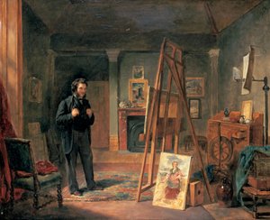Thomas Faed portréja műtermében, 19. század