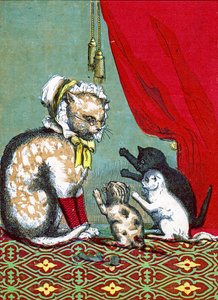 A három kis cica elvesztette a kesztyűjét, Illusztráció a "Three Little Kittens" 1859-ből