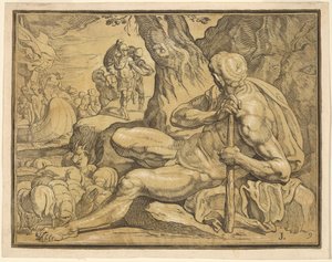 Ulysses és Polyphemus alkotó: John Baptist Jackson, after Francesco Primaticcio