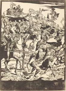 A keresztre feszítés [bal oldali lemez] alkotó: John Baptist Jackson after Jacopo Tintoretto
