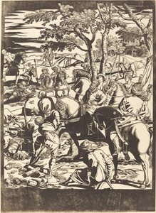 A keresztre feszítés [jobb oldali tányér] alkotó: John Baptist Jackson after Jacopo Tintoretto