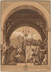 Bemutató a templomban alkotó: John Baptist Jackson, after Veronese