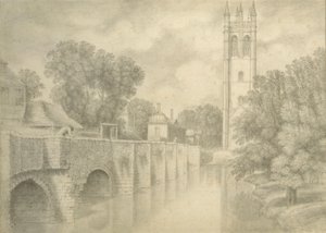Magdolna híd és torony, 18. század alkotó: John Baptist Malchair
