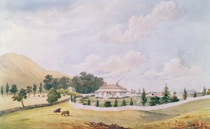 Harry Cobleys ház, Devonport, Auckland, Új-Zéland, 1867 körül épült (wc és kínai fehér papíron) alkotó: John Barr Clark Hoyte