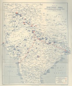 Észak-India térképe, 1901.