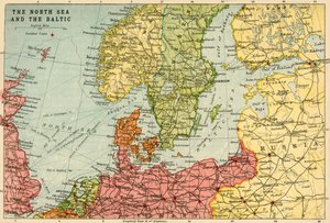 Az Északi-tenger és a Balti-tenger térképe, c1914, c1920.