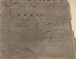 Edfu-szobrok és feliratok a keleti arcra, 1854.