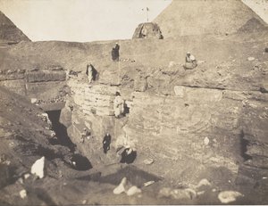 Ásatások a Szfinx közelében, 1853.