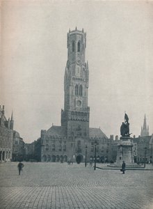 A piac és a harangtorony, Brugge, Belgium c1900 1914-1915