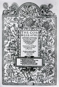 A kozmográfiai üveg címlapja, 1559 alkotó: John Bettes