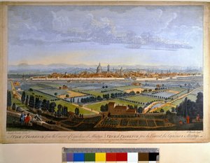 Kilátás Firenze városára a capucinusok kolostorából Montughiban