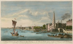 London kilátása a Temzéről a York Buildings közelében alkotó: John Boydell