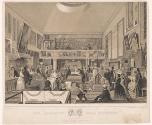 Interieur van de Law Court tijdens de Salisbury helyi kiállítás, 1852 Salisbury Helyi Kiállítás 1852. II. tábla, a Törvényszék (cím a tárgyon) alkotó: John Brandard