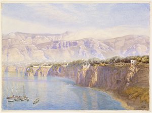 Sorrento közelében alkotó: John Brett