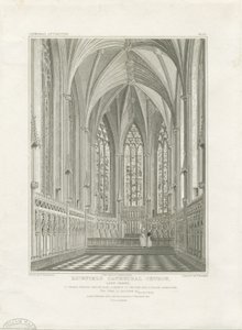 Lichfield katedrális belseje – Lady Chapel: metszet, és [c 1820] (nyomtatás)