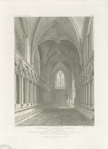 Lichfield székesegyház belseje – a Káptalanház előszobája: metszet, nd [c 1819] (nyomtatás)