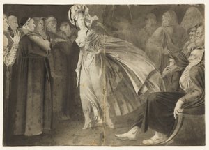 Asszony a testvérek között álló recto, c. 1770-1775.