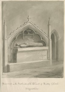 Audley Monuments - "Edward Vernon": szépia rajz alkotó: John Buckler