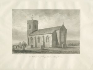 Bagnall templom: szépia rajz, 1848 alkotó: John Buckler