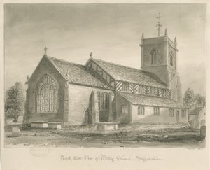 Betley templom: szépia rajz, 1840 alkotó: John Buckler