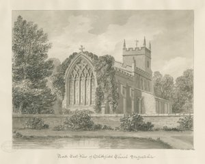 Blithfield templom: szépia rajz alkotó: John Buckler