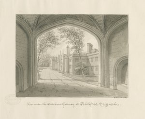 Blithfield Hall: szépia rajz alkotó: John Buckler