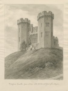 Castle Church - Stafford Castle: szépia rajz alkotó: John Buckler