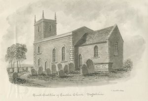 Cauldon templom: szépia rajz, 1844 alkotó: John Buckler