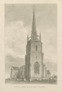 Clifton Campville templom: szépia rajz, 1838 alkotó: John Buckler