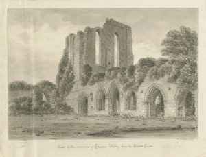 Croxden Abbey: szépia rajz alkotó: John Buckler