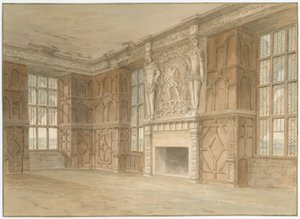 Derbyshire - Hardwick Hall [Régi] - A szoba belseje alkotó: John Buckler