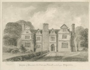 Dimsdale Old Hall: szépia rajz, 1841 alkotó: John Buckler