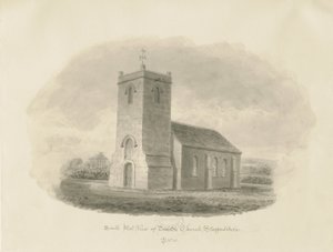 Dunston templom: szépia rajz alkotó: John Buckler