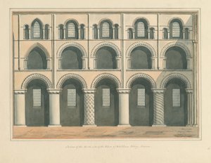 Essex – Waltham Abbey – a hajó északi oldalának szakasza alkotó: John Buckler