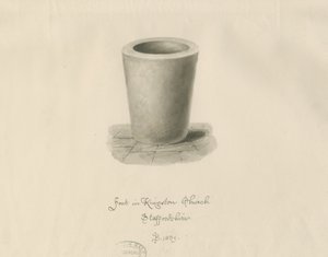 Betűtípus a Kingstone templomban: szépia rajz, 1839 alkotó: John Buckler