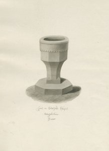 Betűtípus a Statfold-kápolnában: szépia rajz, 1848 alkotó: John Buckler