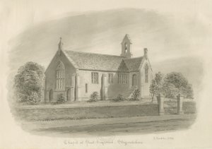 Great Haywood Chapel: szépia rajz alkotó: John Buckler