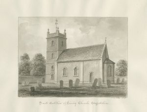 Himley templom: szépia rajz alkotó: John Buckler