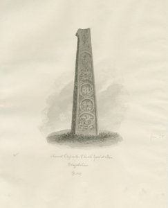 Ilam-templom - Ősi kereszt: szépia rajz, 1847 alkotó: John Buckler