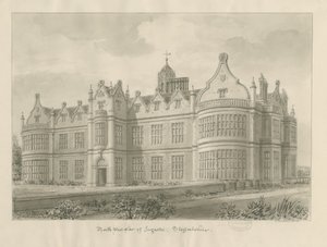 Ingestre Hall: szépia rajz alkotó: John Buckler