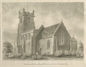 Kings Bromley templom: szépia rajz, 1839 alkotó: John Buckler