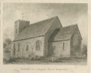 Kingstone templom: szépia rajz alkotó: John Buckler