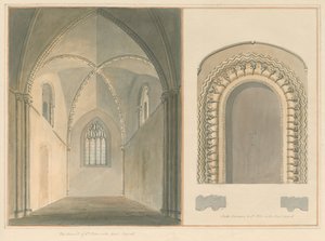 Oxfordshire - Oxford - Szent Péter kancella és déli bejárata a Keleti templomban, 1803 alkotó: John Buckler
