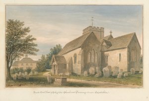 Oxfordshire - Shiplake templom és plébániaház, 1830 alkotó: John Buckler